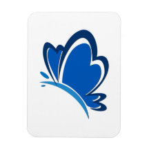 Blue Butterfly Premium Magnet