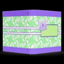 Blue Butterfly Swirl binders