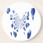 Blue Butterfly Wings Beverage Coaster