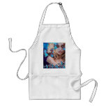 BLUE BUTTERFLY WITH GREEN GOLD SPARKLES APRONS