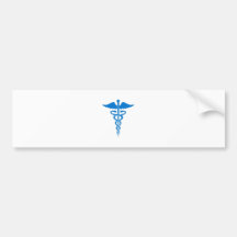 Blue Caduceus Bumper Stickers