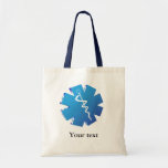 Blue caduceus medical gifts tote bag