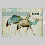 Blue Camels Mother's Day Card II cards