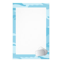 Blue Camo and Dog Tags Stationery