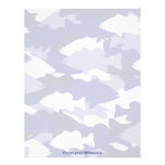 Blue Camo Bass Fishing Custom Letterhead