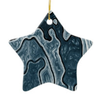 Blue Camo Ornament