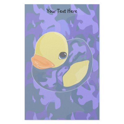 Blue Camo Rubber Ducky Custom Stationery by Customizables