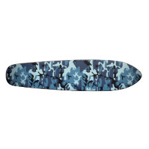 Blue Camouflage 7 1/8" Skateboard