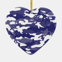 Blue Camouflage Ornament