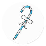 Blue Candy Cane Sticker