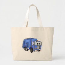 Blue Cartoon Garbage Truck Cartoon
