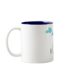 Blue Cartoon Unicorn  mug