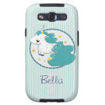 Blue cartoon unicorn with star Samsung Galaxy Case