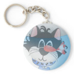 Blue Cat and Fishbowl tshirts and Gifts Key Chains