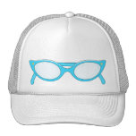Blue Cat Eye Glasses Trucker Hat
