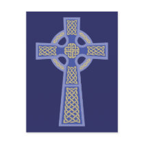 Blue Celtic Cross Postcards