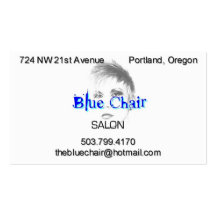 Blue Chair with headshot Business Card Template
