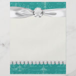 blue chandelier and vintage writing custom flyer