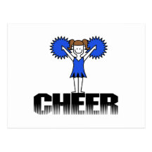 Blue Cheerleading T-shirts and Gifts Postcard