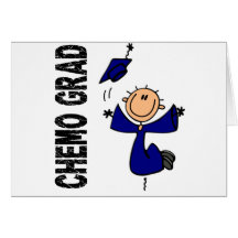 Blue CHEMO GRAD 1 (Colon Cancer) Greeting Card