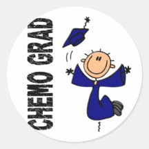 Blue CHEMO GRAD 1 (Colon Cancer) Sticker