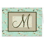 Blue Cherry Blossom  Notecard
