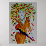 Blue Cherry Tree Woman