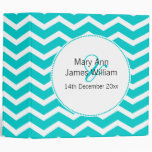 Blue Chevron Pattern Elegant Wedding Binder