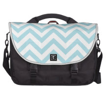 Blue Chevron Pattern Laptop Bags
