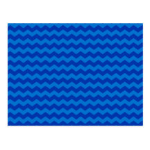 blue chevrons postcard