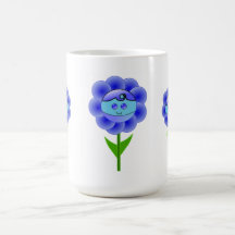 Blue ChibiOFlower Mug