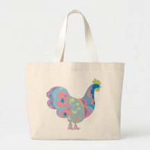 Blue chicken boots トートバッグ
