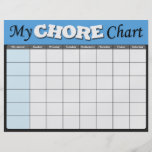Blue Children's Chore Charts Custom Flyer