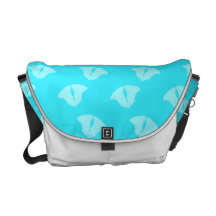 Blue christmas bells messenger bags