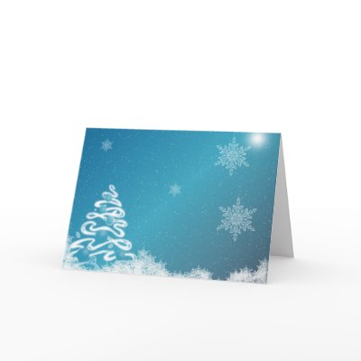 Blue Christmas Greeting Card by tempsdesigns