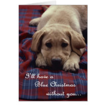 Blue Christmas card cards