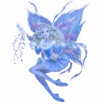 Blue Christmas Fairy Ornament Photo Sculptures
