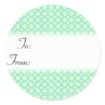 Blue Christmas Gift Tag Sticker
