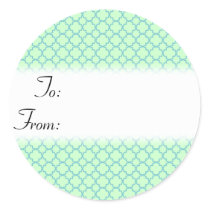 Blue Christmas Gift Tag Sticker