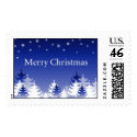 Blue Christmas Greetings postage