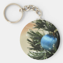 Blue Christmas Key Chains