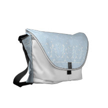 Blue Christmas Messenger Bags