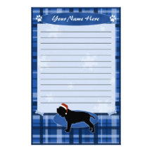 Blue Christmas Neapolitan Mastiff Stationery