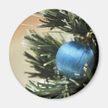 Blue Christmas Refrigerator Magnet