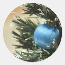 Blue Christmas Sticker