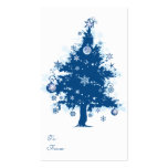 Blue Christmas Tree Gift Tag Business Cards