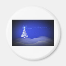 Blue Christmas Tree Magnets