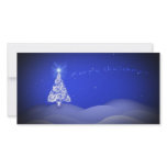 Blue Christmas Tree Photo Greeting Card