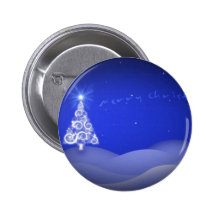 Blue Christmas Tree Pin