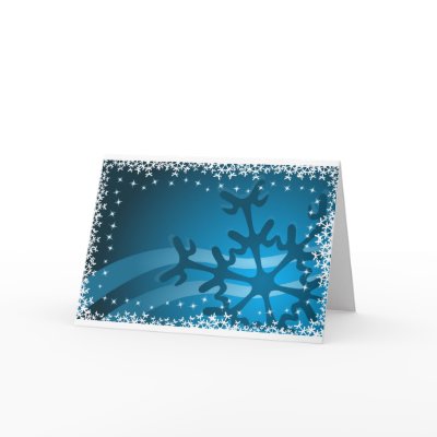Blue Christmas Xmas Snow Graphic Greeting Card by shayneemelissa